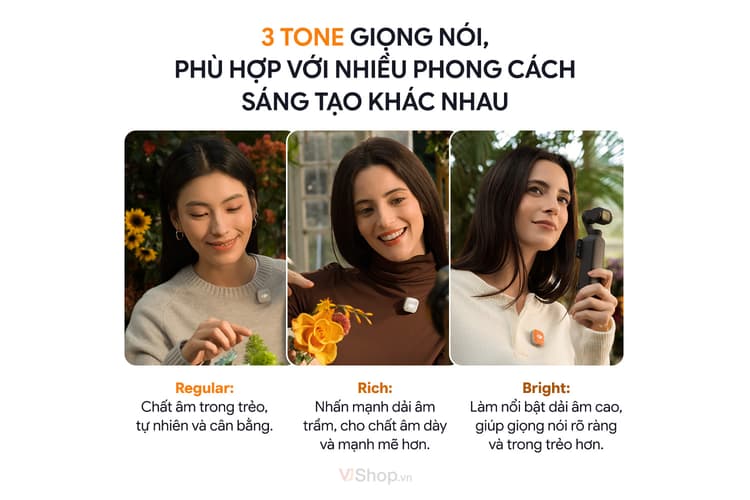 Mic Mini 2 sở hữu 3 profile âm sắc