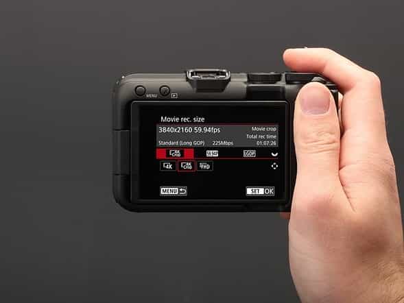 Giao diện Canon R50 V được nâng cấp