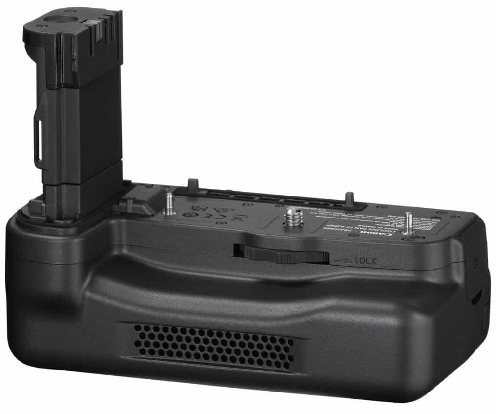 EOS R5 II hỗ trợ gắn thêm tay cầm quạt CF-R20RP