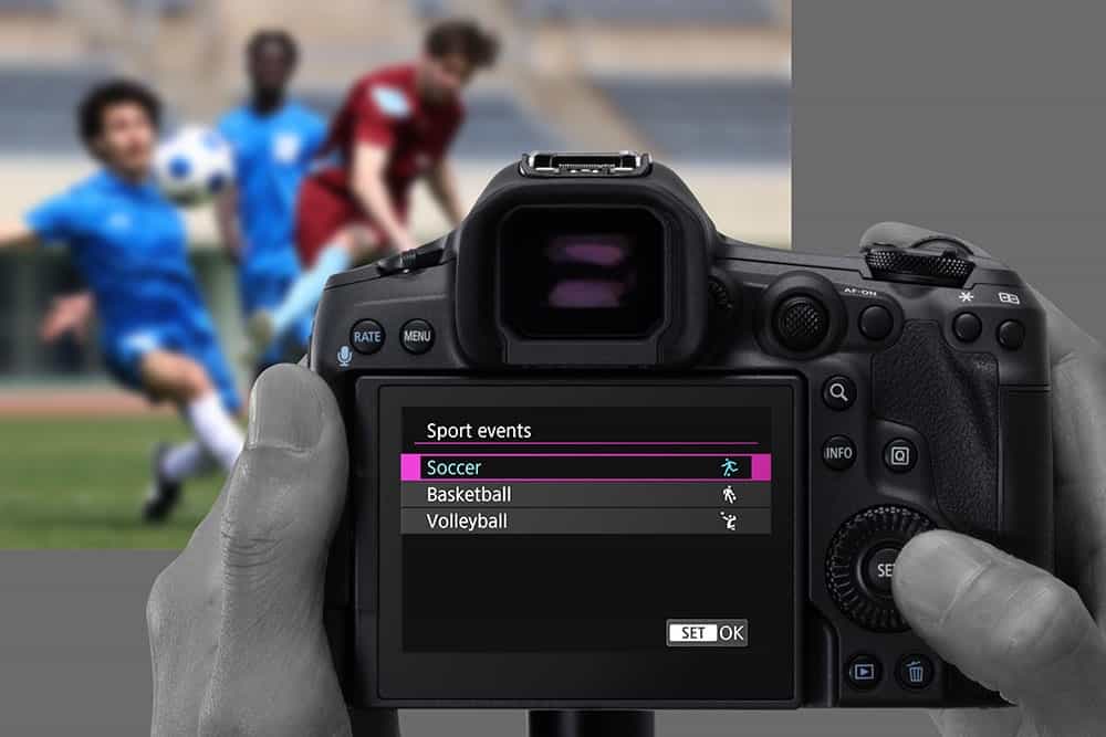 Canon EOS R6 III nhận diện người, động vật, phương tiện